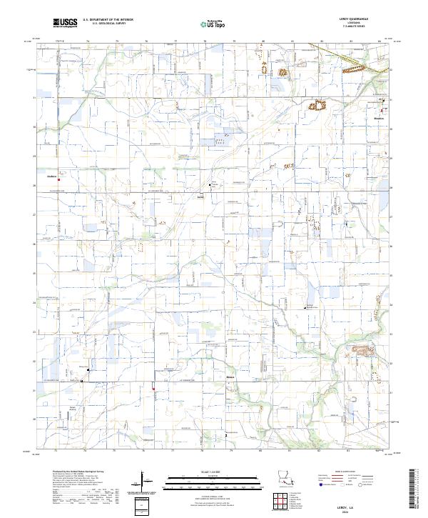 US Topo 7.5-minute map for Leroy LA