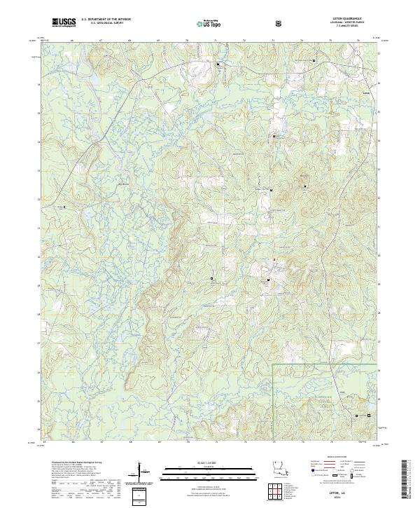 US Topo 7.5-minute map for Leton LA