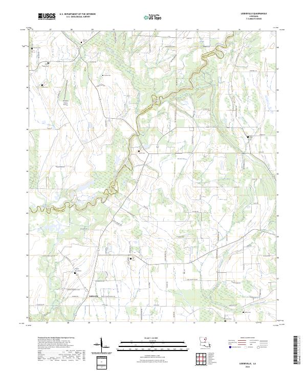 US Topo 7.5-minute map for Liddieville LA