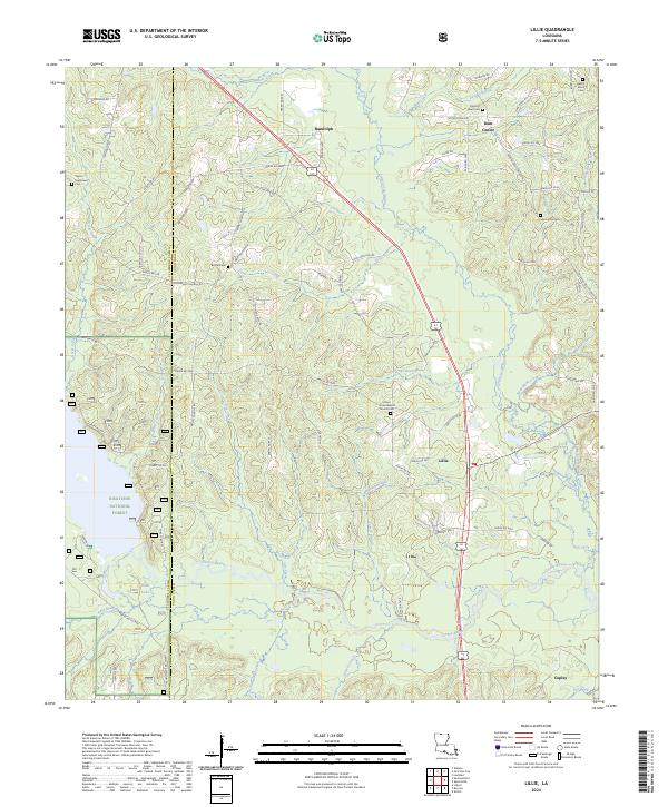 US Topo 7.5-minute map for Lillie LA