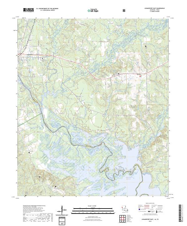 US Topo 7.5-minute map for Logansport East LATX