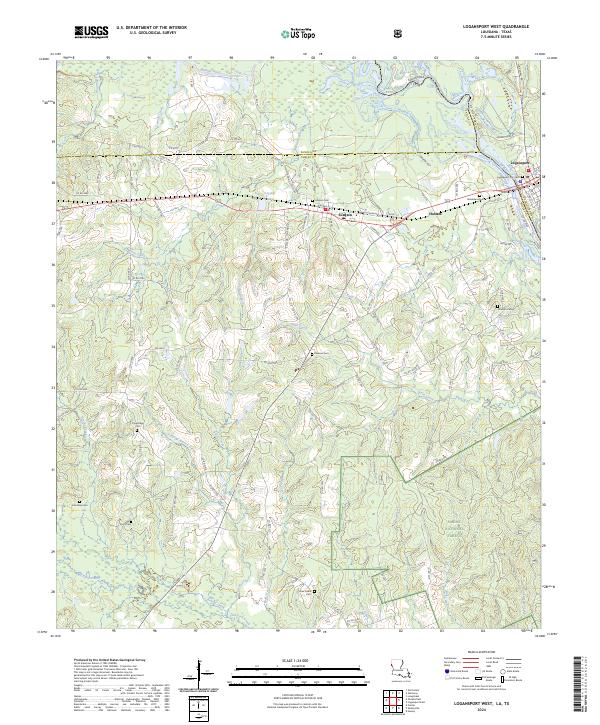 US Topo 7.5-minute map for Logansport West LATX