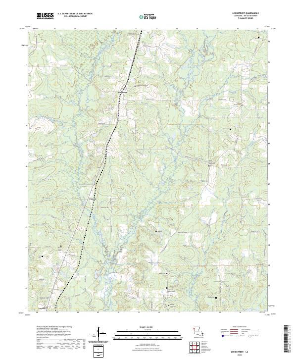 US Topo 7.5-minute map for Longstreet LA