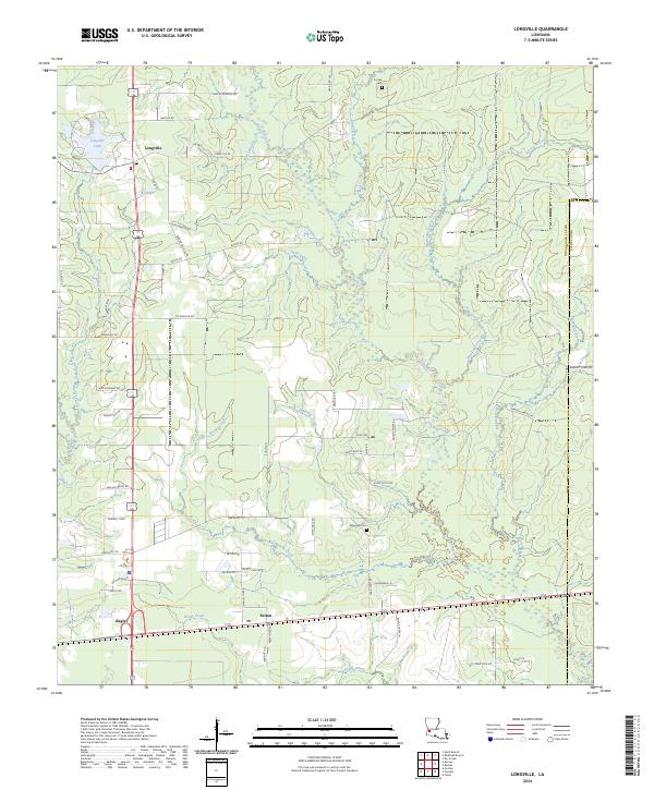 US Topo 7.5-minute map for Longville LA