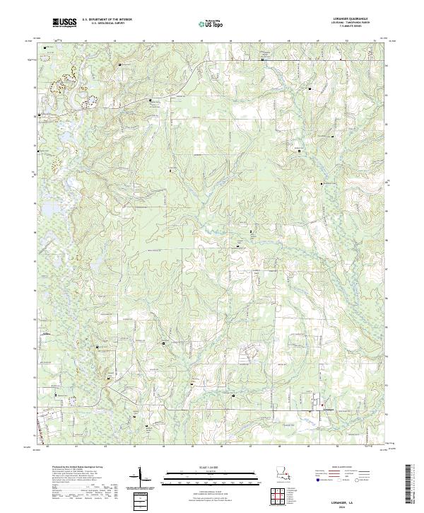 US Topo 7.5-minute map for Loranger LA