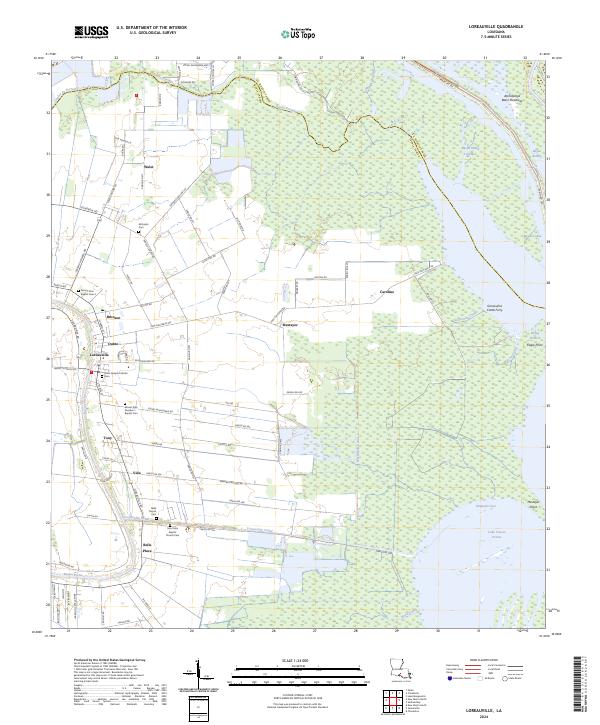 US Topo 7.5-minute map for Loreauville LA