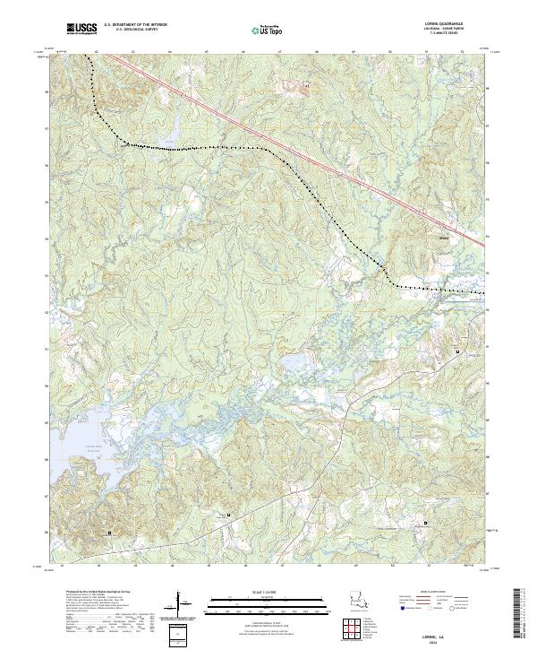 US Topo 7.5-minute map for Loring LA