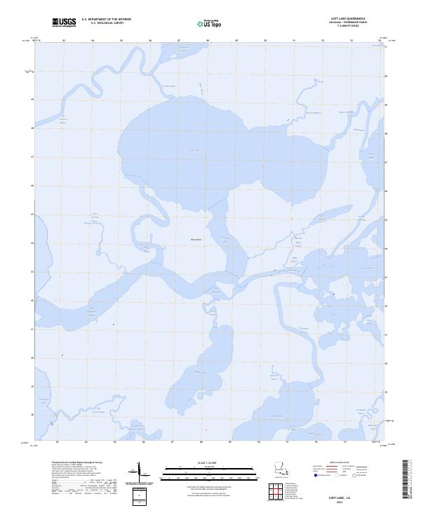 US Topo 7.5-minute map for Lost Lake LA