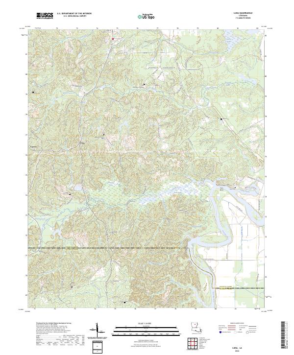 US Topo 7.5-minute map for Luna LA