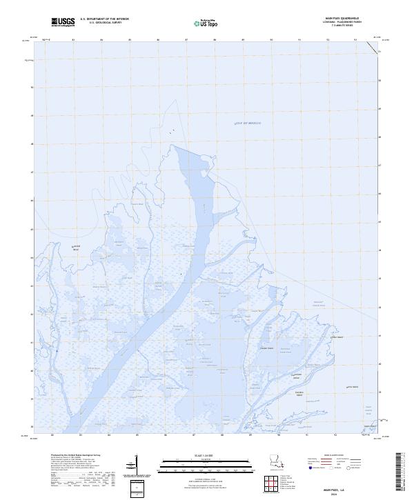 US Topo 7.5-minute map for Main Pass LA