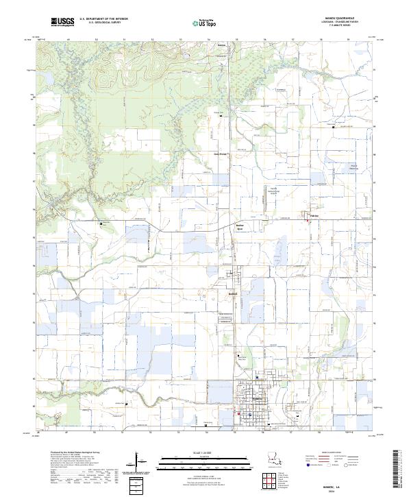 US Topo 7.5-minute map for Mamou LA