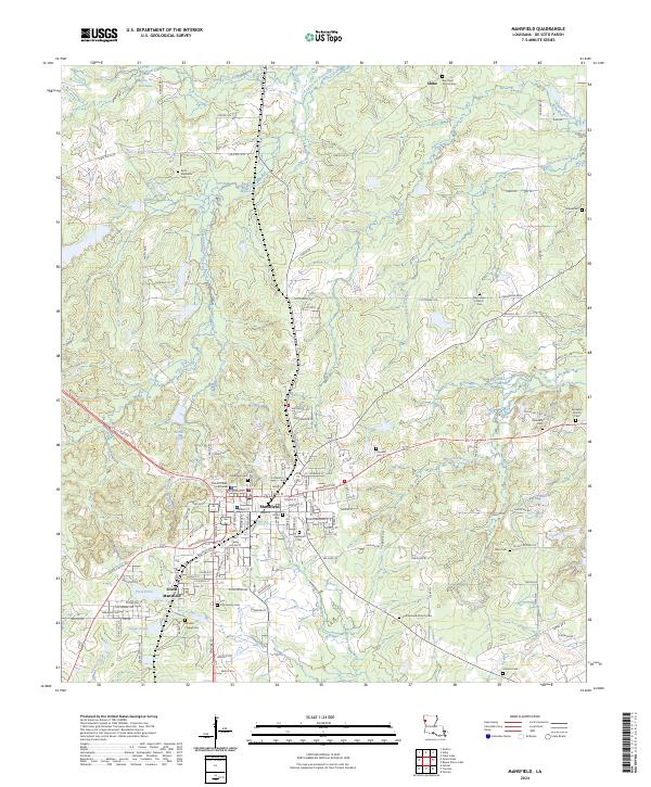 US Topo 7.5-minute map for Mansfield LA