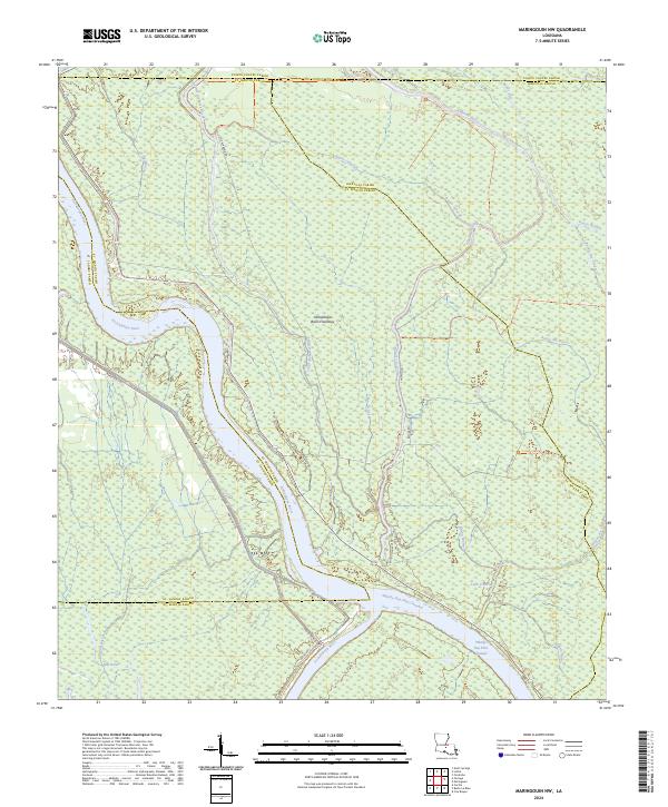 US Topo 7.5-minute map for Maringouin NW LA