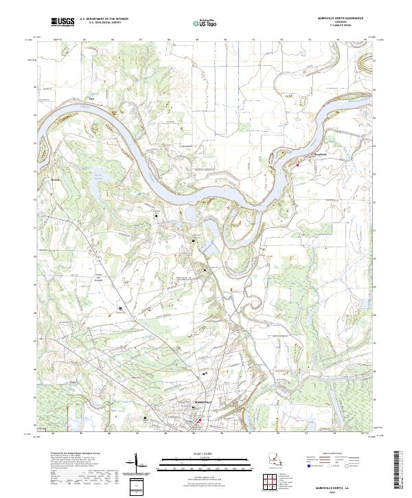 US Topo 7.5-minute map for Marksville North LA