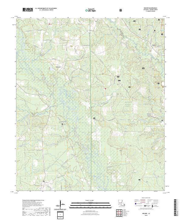 US Topo 7.5-minute map for Melder LA