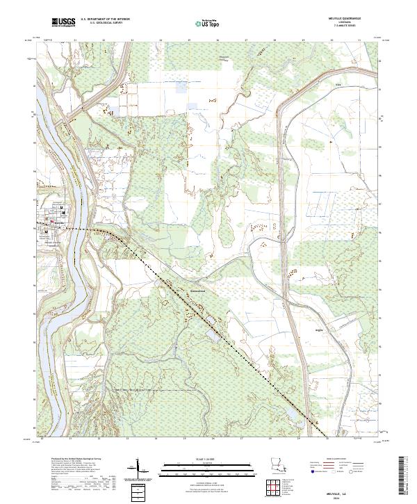 US Topo 7.5-minute map for Melville LA