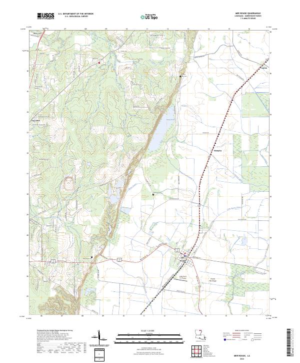 US Topo 7.5-minute map for Mer Rouge LA