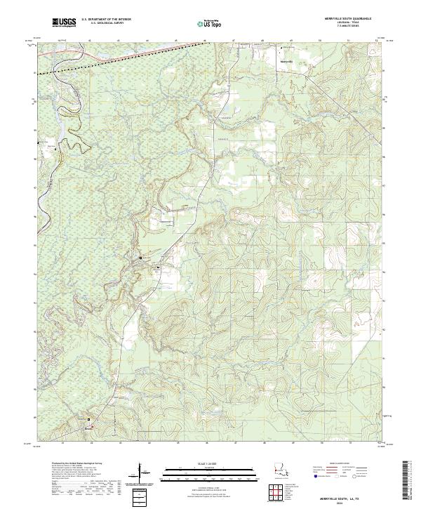 US Topo 7.5-minute map for Merryville South LATX