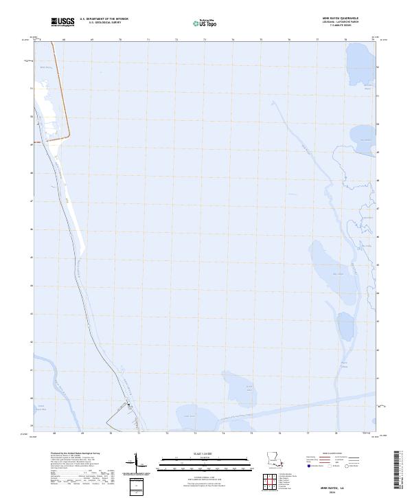 US Topo 7.5-minute map for Mink Bayou LA