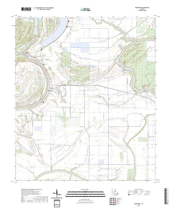 US Topo 7.5-minute map for Monterey LA