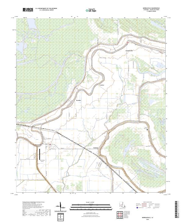 US Topo 7.5-minute map for Moreauville LA