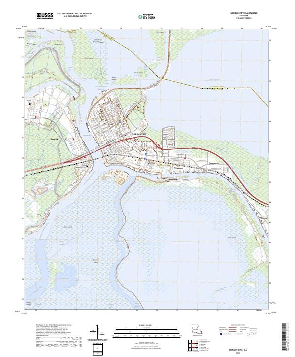 US Topo 7.5-minute map for Morgan City LA