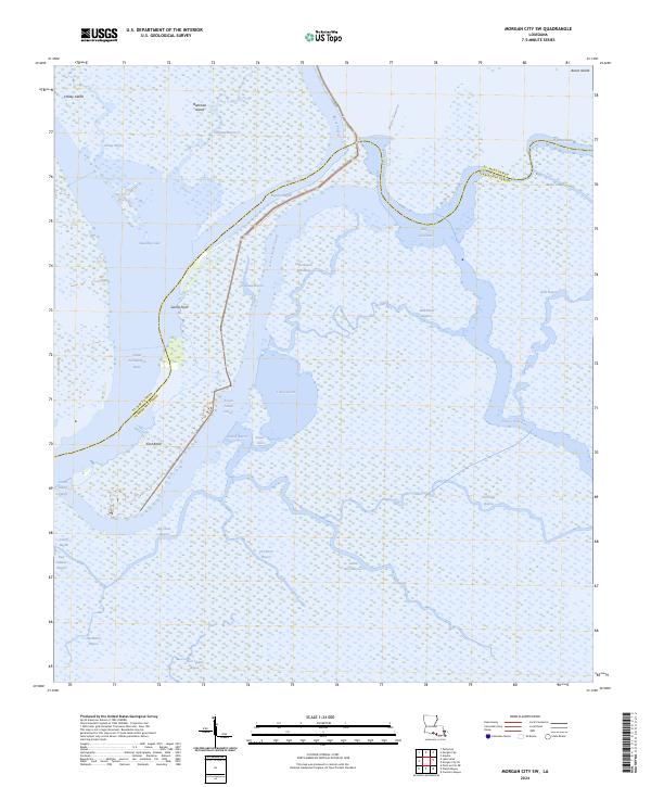 US Topo 7.5-minute map for Morgan City SW LA