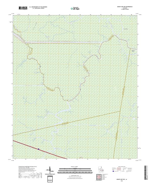 US Topo 7.5-minute map for Mount Airy NW LA