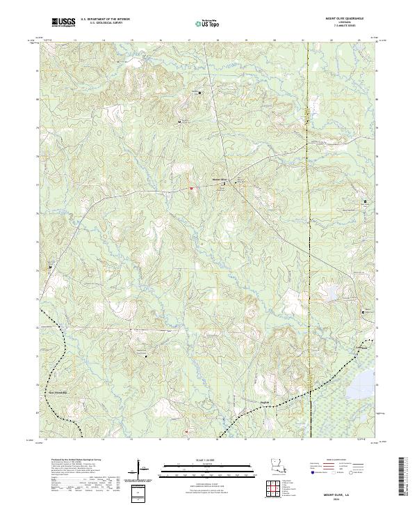 US Topo 7.5-minute map for Mount Olive LA