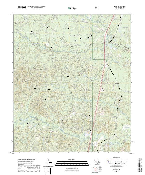 US Topo 7.5-minute map for Mudville LA