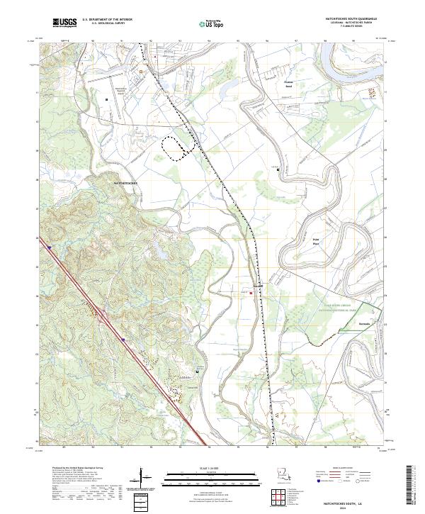 US Topo 7.5-minute map for Natchitoches South LA