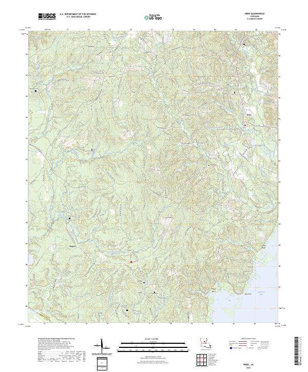 US Topo 7.5-minute map for Nebo LA