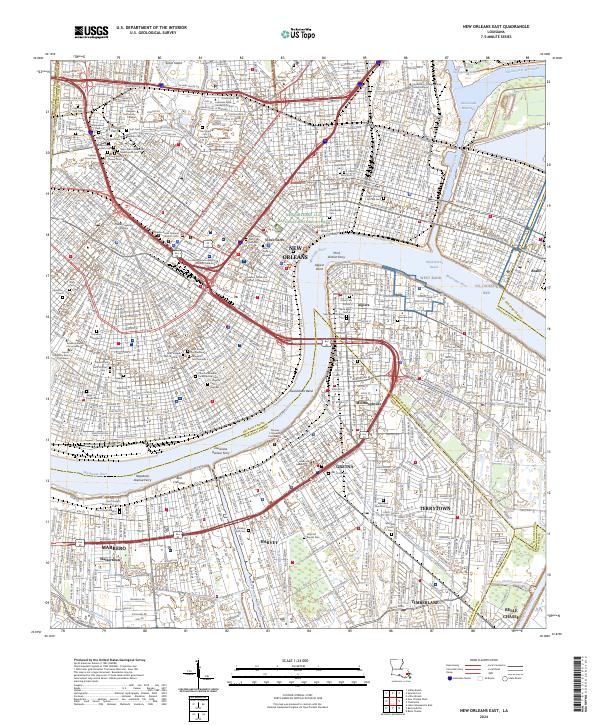 US Topo 7.5-minute map for New Orleans East LA