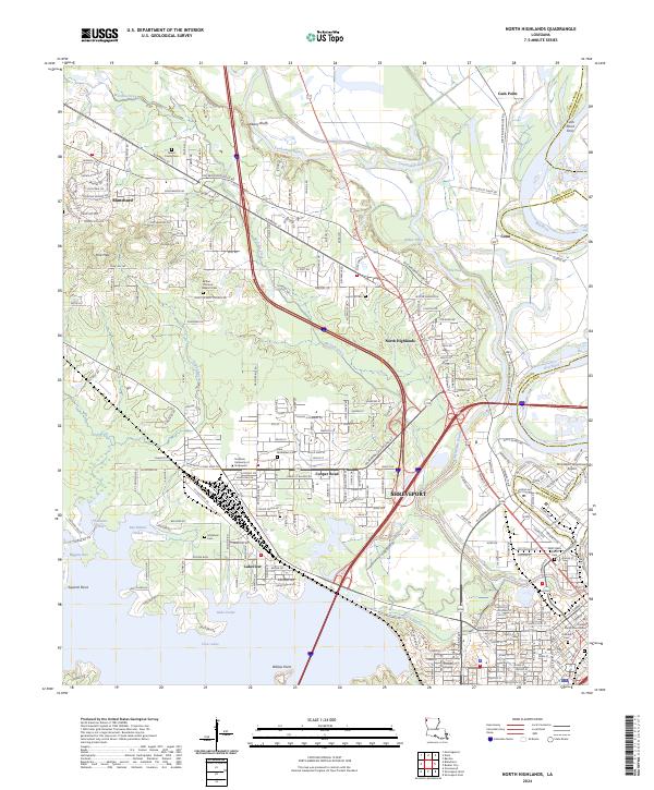 US Topo 7.5-minute map for North Highlands LA