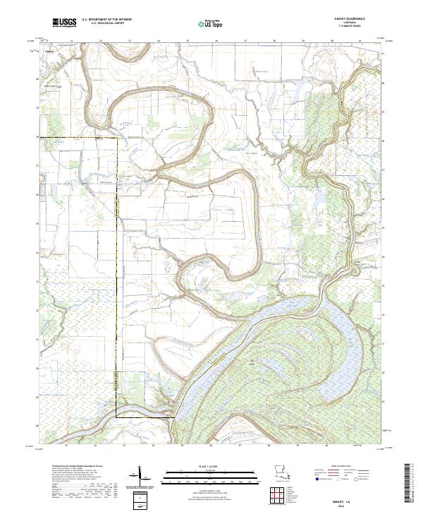 US Topo 7.5-minute map for Oakley LA