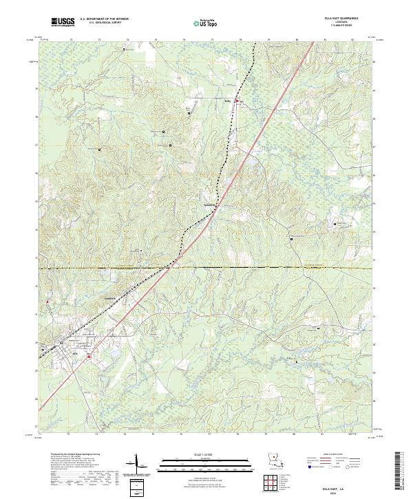 US Topo 7.5-minute map for Olla East LA