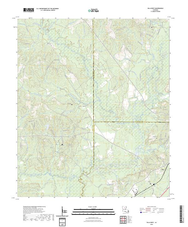 US Topo 7.5-minute map for Olla West LA