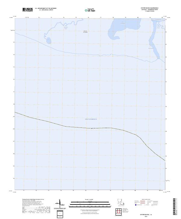 US Topo 7.5-minute map for Oyster Bayou LA