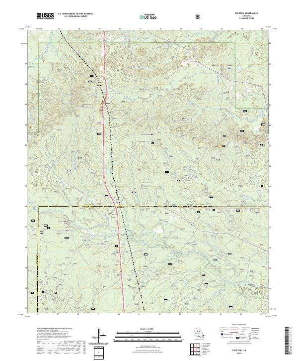 US Topo 7.5-minute map for Packton LA