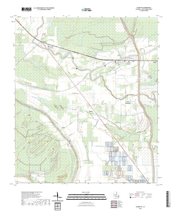 US Topo 7.5-minute map for Palmetto LA