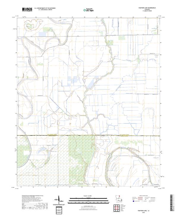 US Topo 7.5-minute map for Panther Lake LA