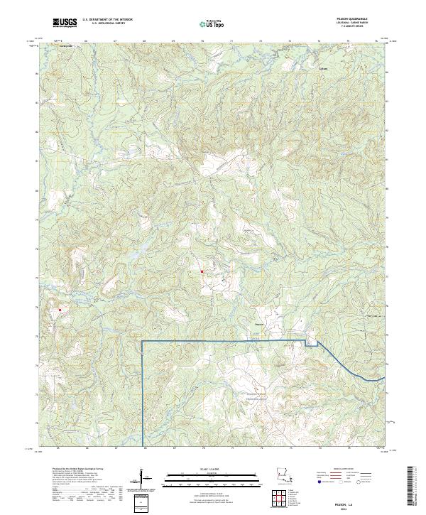 US Topo 7.5-minute map for Peason LA