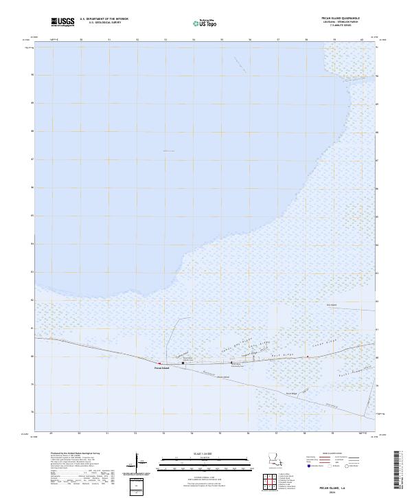 US Topo 7.5-minute map for Pecan Island LA