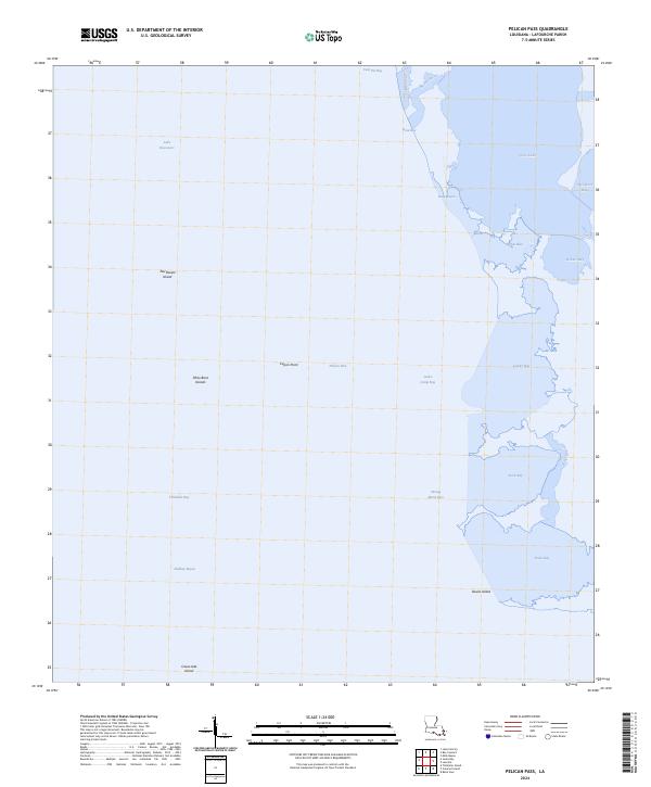 US Topo 7.5-minute map for Pelican Pass LA