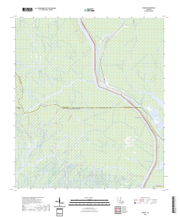 US Topo 7.5-minute map for Pigeon LA