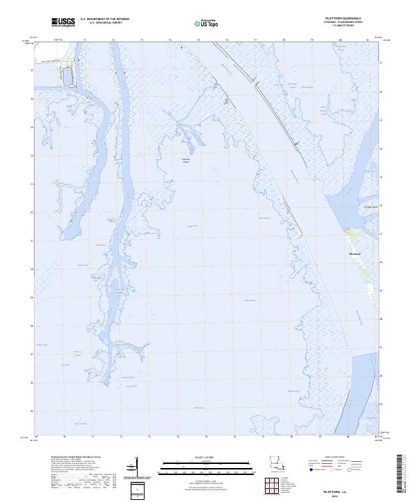 US Topo 7.5-minute map for Pilottown LA