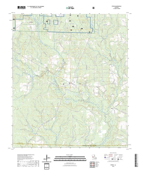 US Topo 7.5-minute map for Pitkin LA