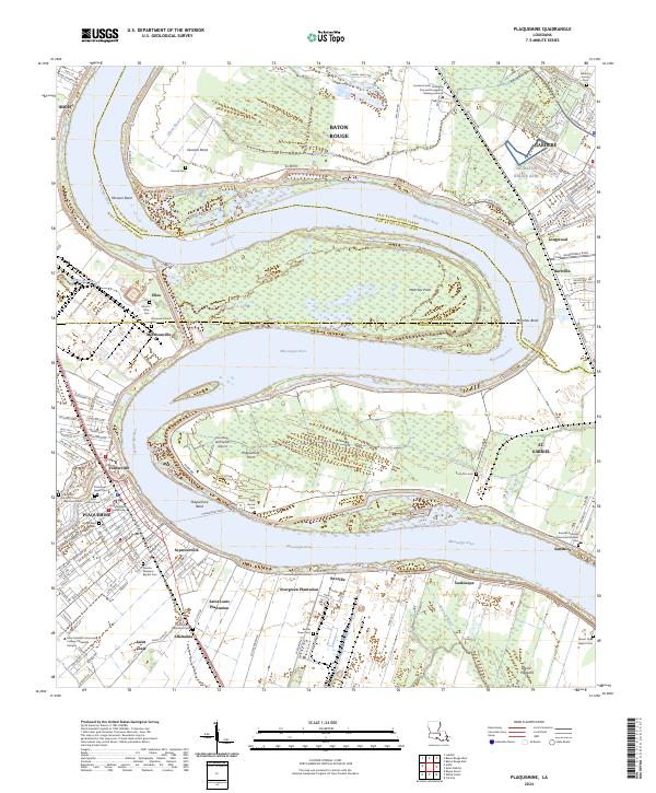 US Topo 7.5-minute map for Plaquemine LA