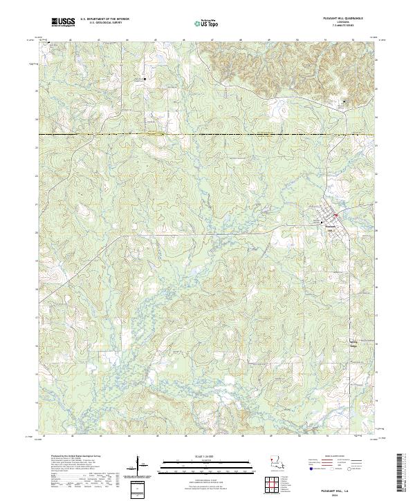 US Topo 7.5-minute map for Pleasant Hill LA