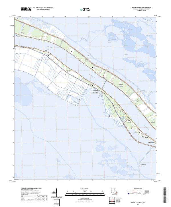 US Topo 7.5-minute map for Pointe a la Hache LA